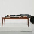 woman planking on thable