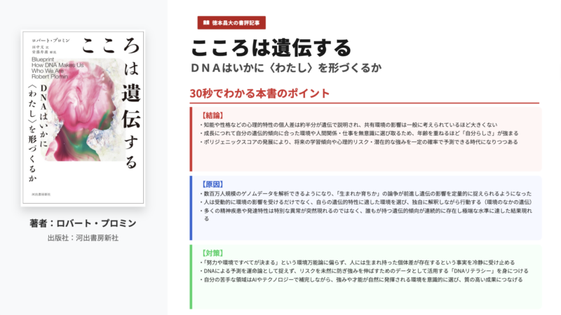 こころは遺伝するの解説画像